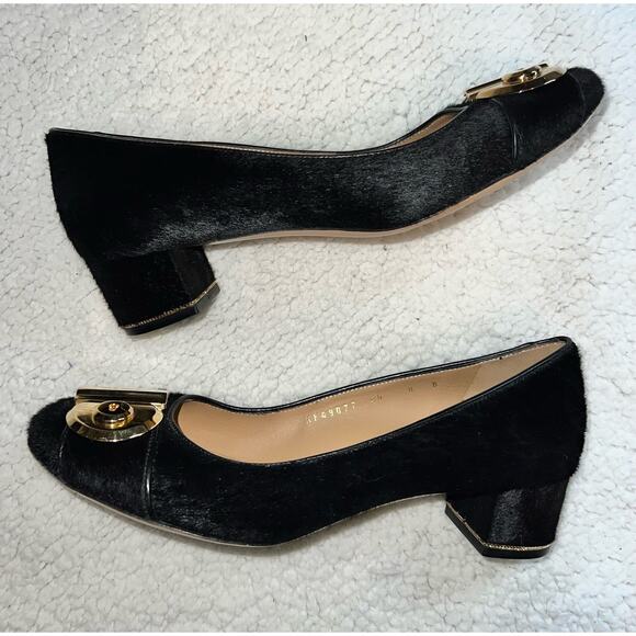 Salvatore Ferragamo Pony-Style Calfskin Heels - size 40/8 - H18 - Picture 4 of 12
